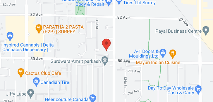 map of 12375 80A AVENUE